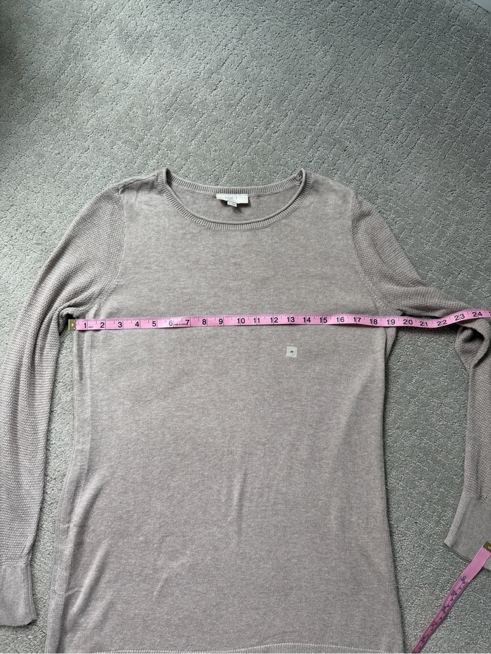 LOFT Tan Rollneck Lightweight Tunic Sweater - size Medium - NWT - Picture 8 of 11